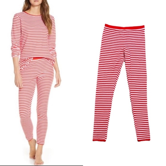 Rachel Parcell Other - Rachel Parcell Candy Cane Christmas Red White Striped Waffle Pajama Pants S
